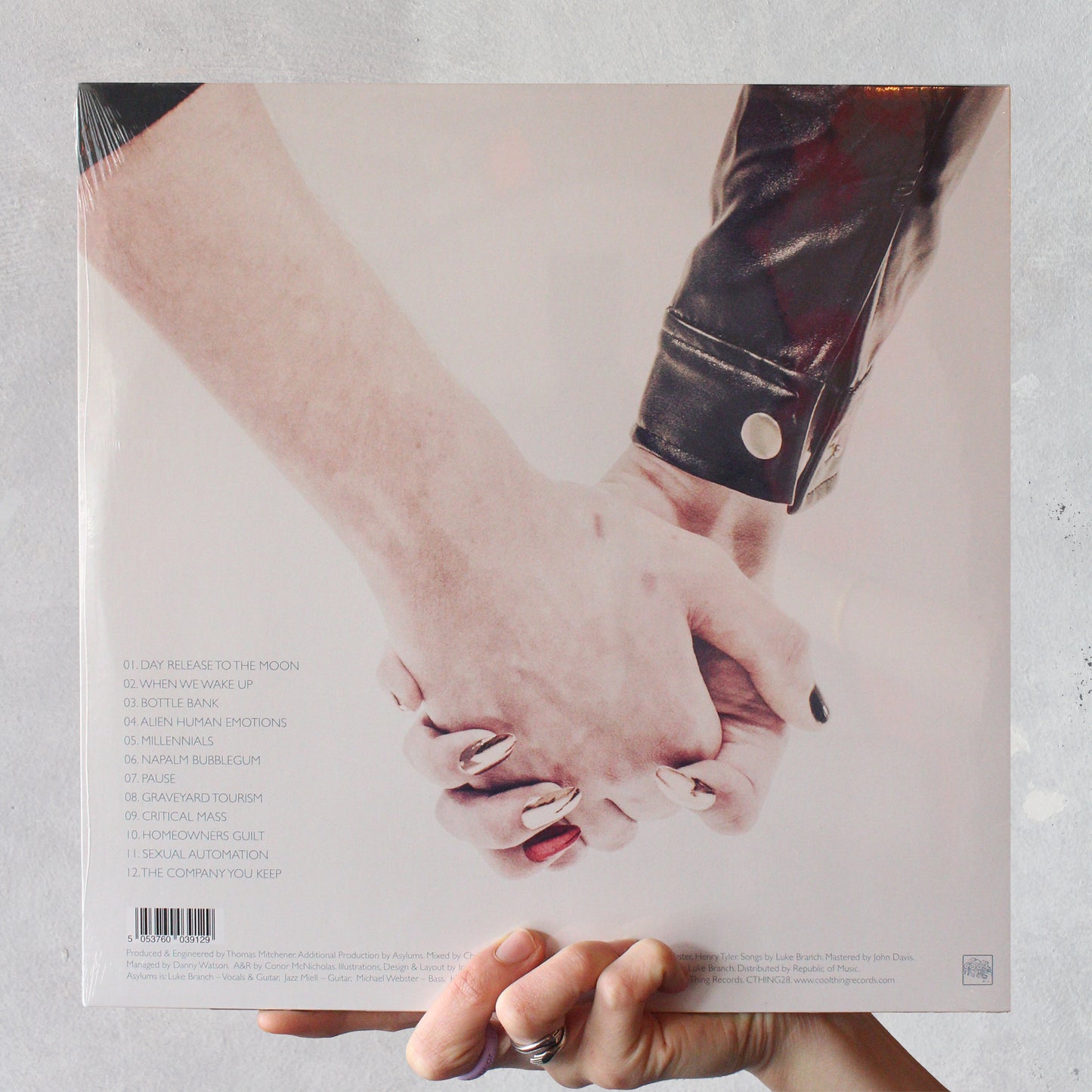 Asylums - 'Alien Human Emotions' (2018) Exclusive Silver Vinyl - Audio Architect Apparel