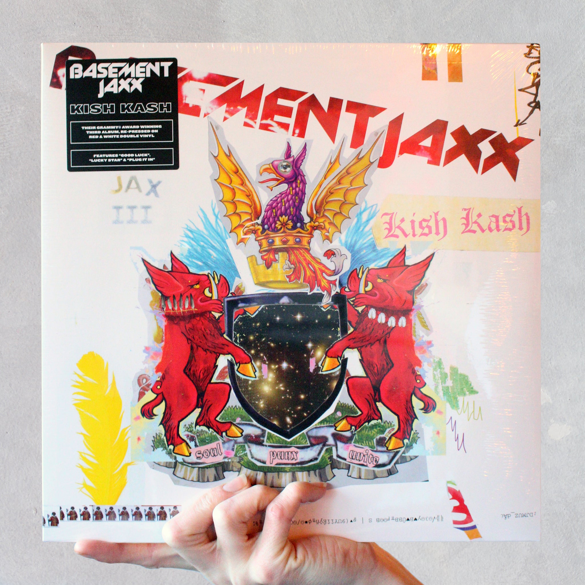 Basement Jaxx - 'Kish Kash' (2003) Exclusive Red & White Double LP - Audio Architect Apparel