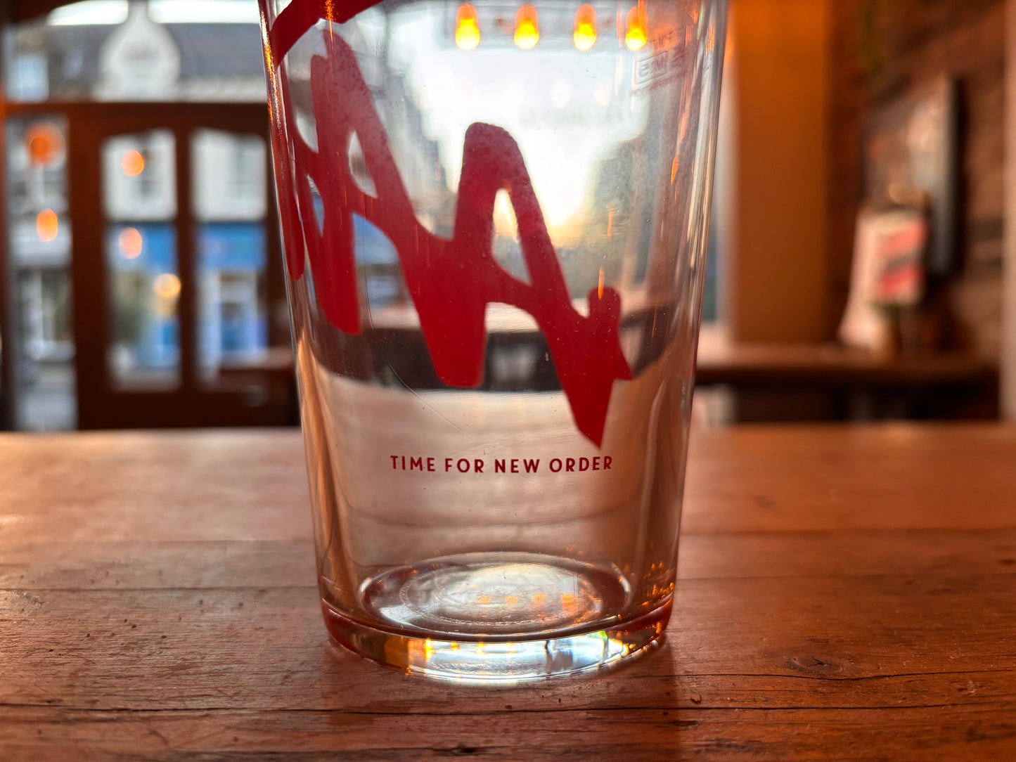 AAA “Time for New Order” Pint Glass