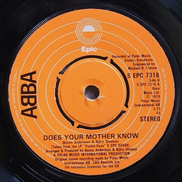 Abba Does your mother know 1979 Vinyl 7"