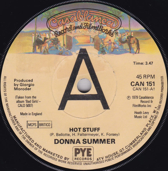 Donna Summer Hot Stuff 1979 Vinyl 7"