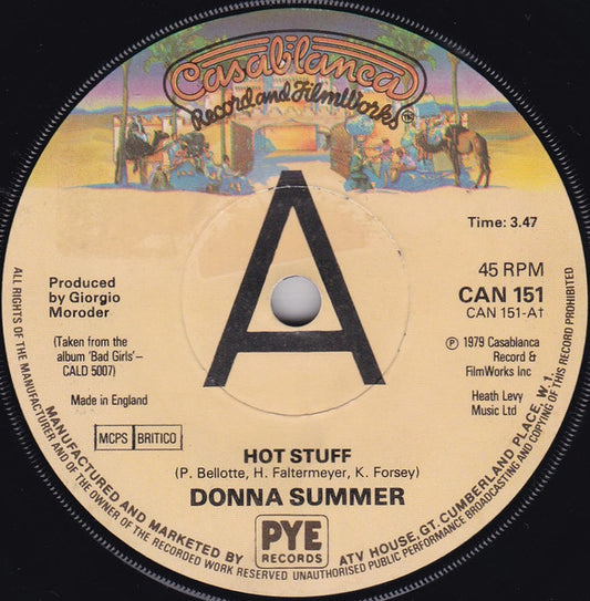 Donna Summer Hot Stuff 1979 Vinyl 7"