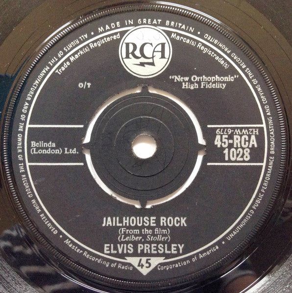 Elvis  Jailhouse Rock/Treat me nice 0 Vinyl 7"